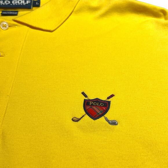 POLO GOLF by Ralph Lauren Vintage 90s Yellow Large - Picture 5 of 5